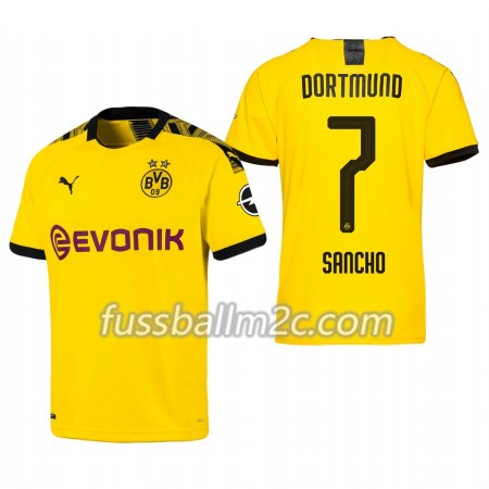 Fußballtrikots Borussia Dortmund Jadon Sancho 7 Heim Trikotsatz 2019-2020